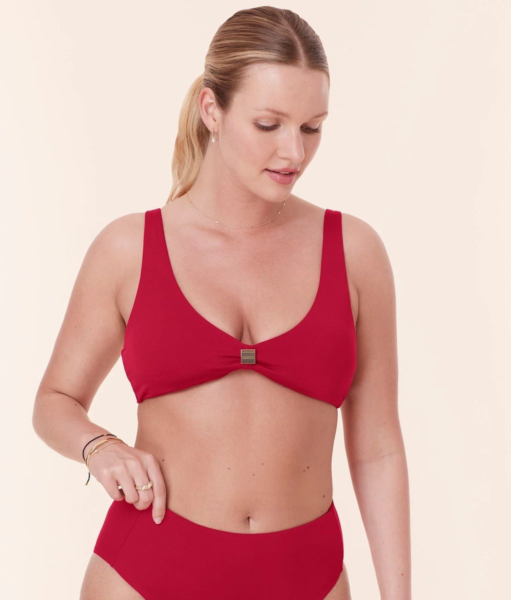 bikini top and bottom in red from Andie Swim