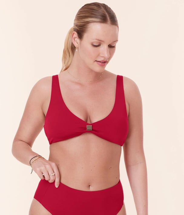 bikini top and bottom in red from Andie Swim