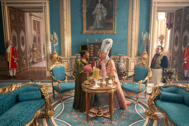 Lady Danbury and Queen Charlotte in Bridgerton season 4