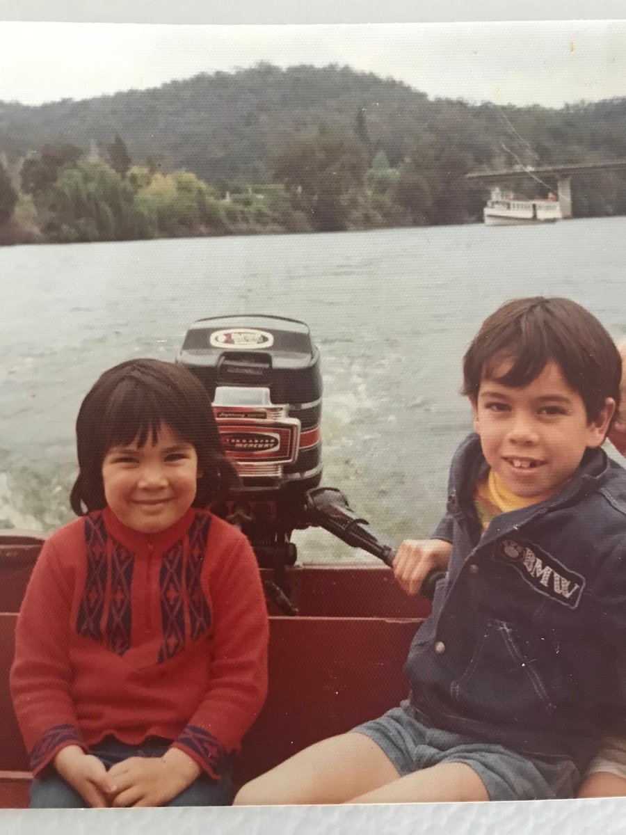 Death literacy advocate and end-of-life doula Baci Hillyer and her brother.