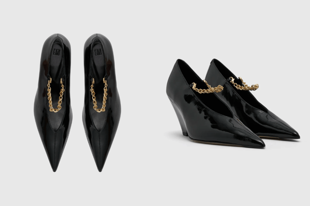 black classic pumps black smooth patent pumps