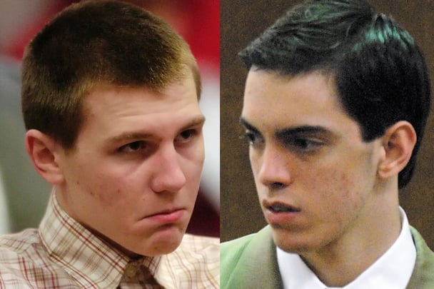 Torey Adamcik (left) and Brian Draper (right) will be in prison for life for killing Cassie Jo Stoddart.