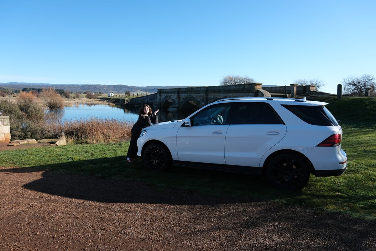 Tahli Blackman with the 2016 Mercedes-Benz GLE-Class.