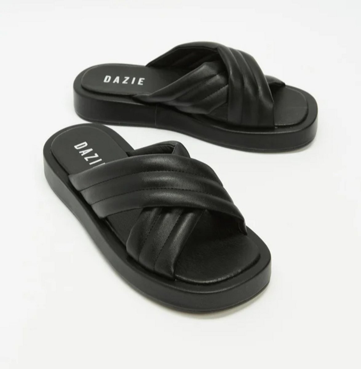 The Iconic Packer Slides by Dazie in black.