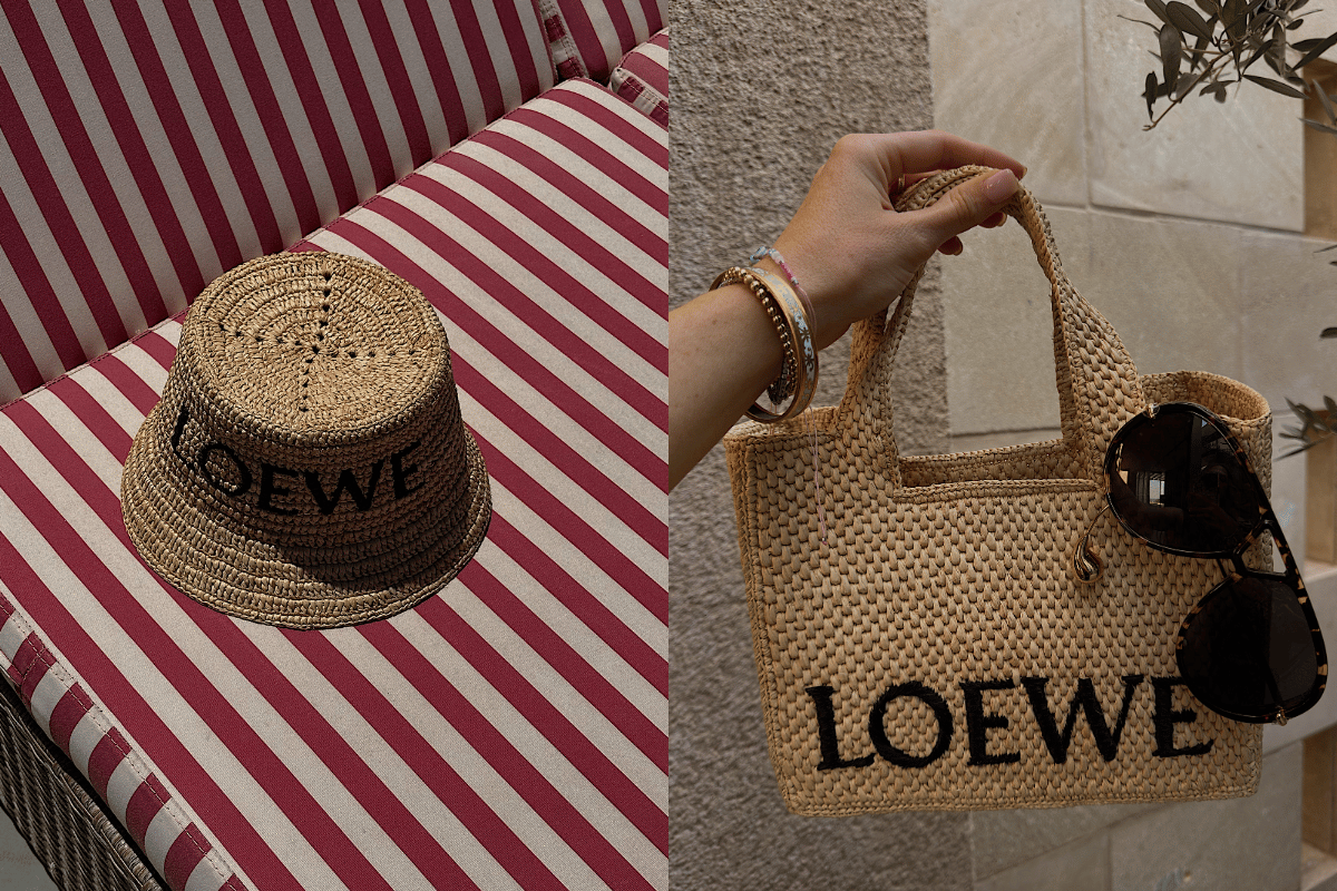 Writer shares raffia accessories from Loewe.