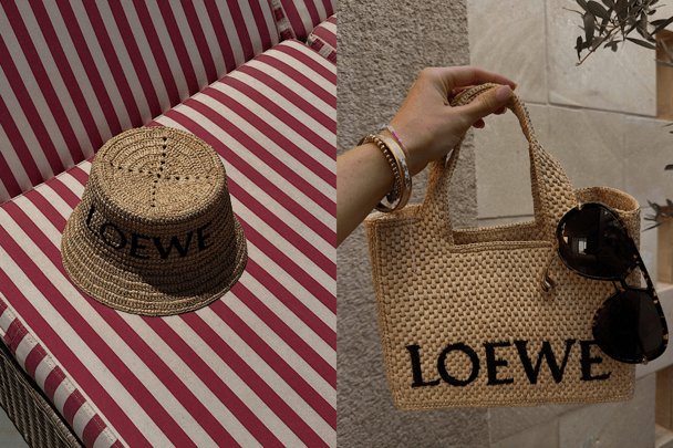 Writer shares raffia accessories from Loewe.