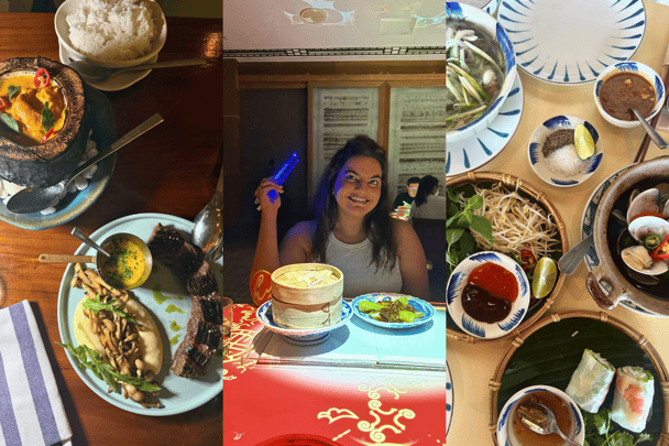 Food images from the restaurants Vive Océane, Le Petit Chef & Xanh House.