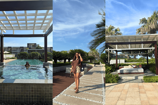 Relaxing at the Hyatt Regency Da Nang Resort and Spa.