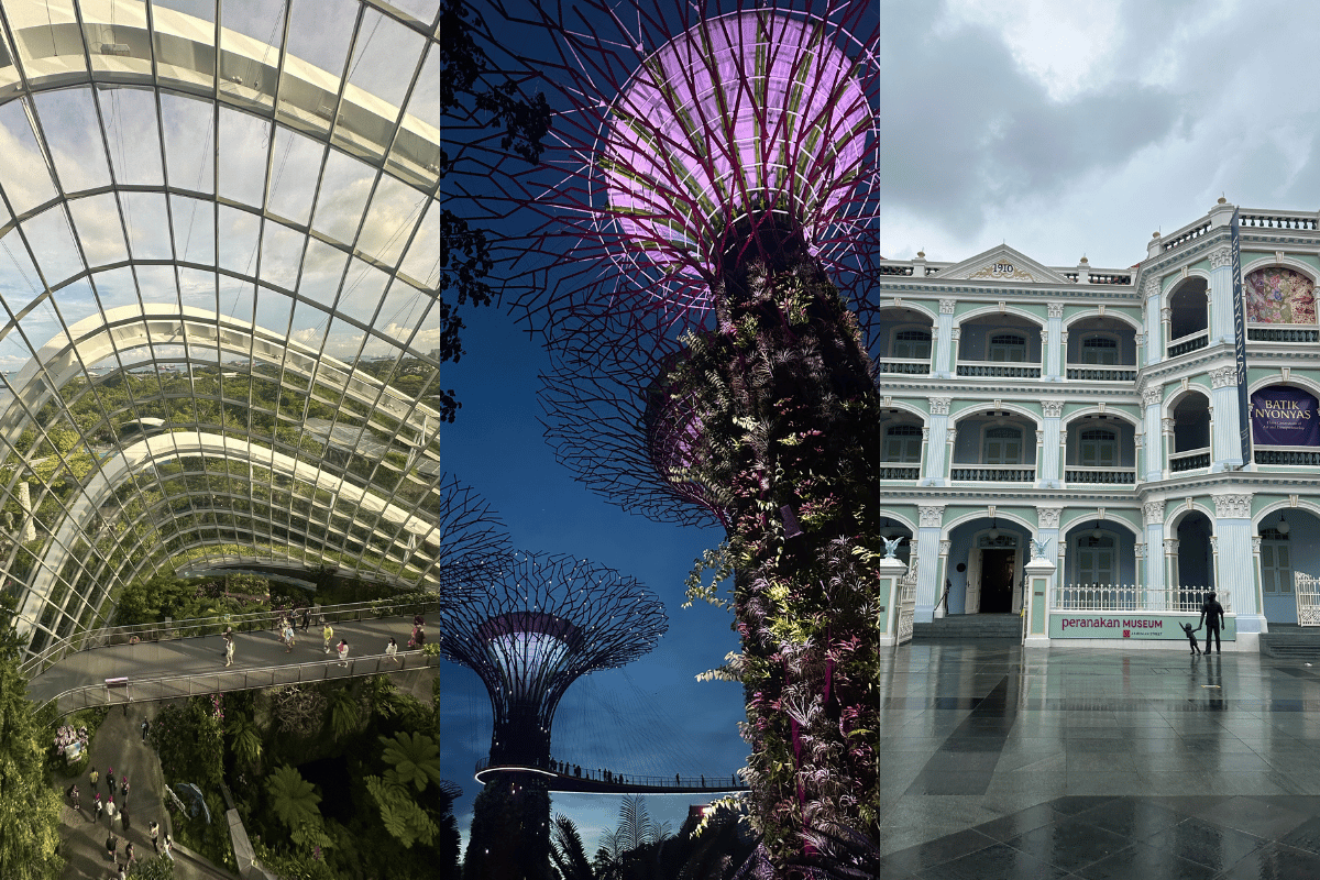 Flower dome conservatory, Garden Rhapsody show & the Peranakan Museum