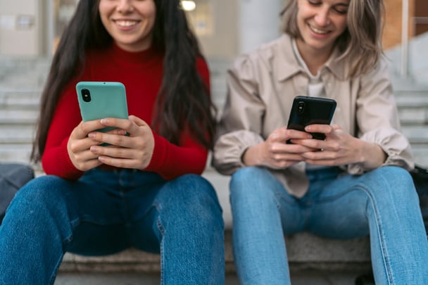 Women on phones.