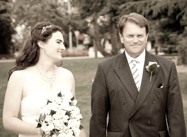 Emma and Jeff on their wedding day in 2009.