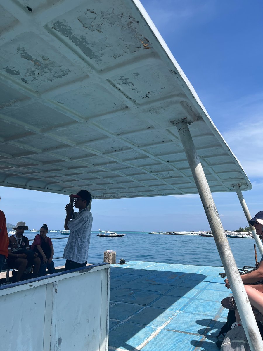 The ocean view from the ferry to Bali.
