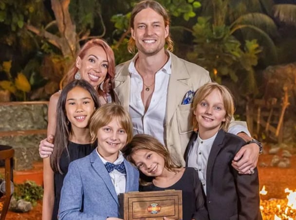 David Genat's blended family.