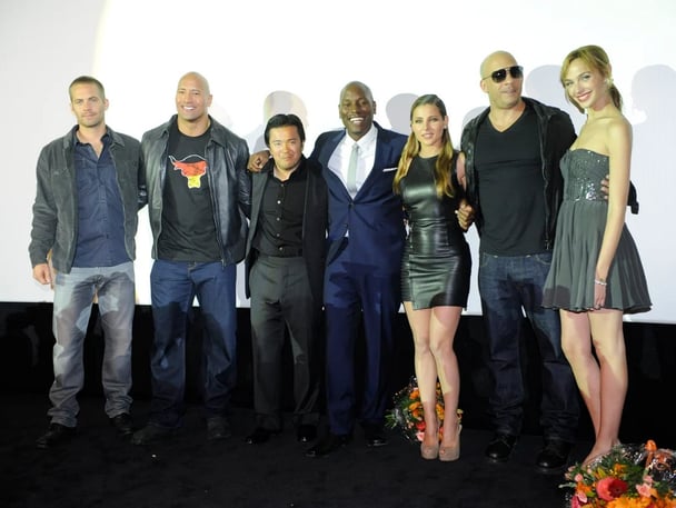 The cast of 'Fast and Furious 5' at the film's premiere in Germany.