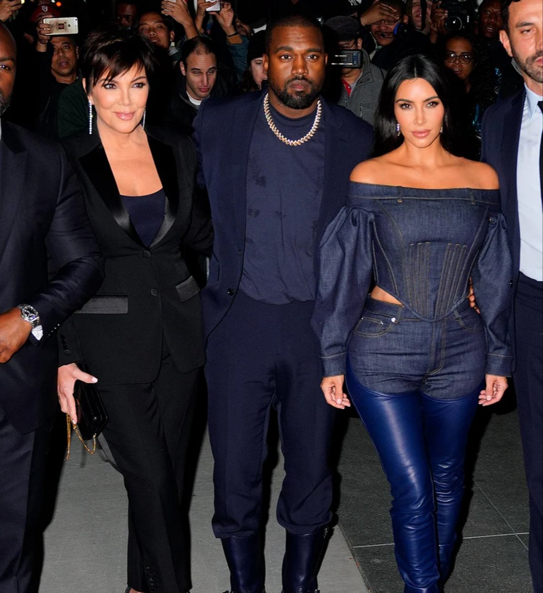Kris Jenner, Kanye West and Kim Kardashian