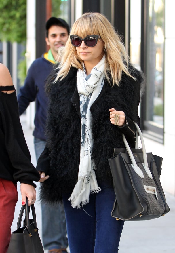 Nicole Richie carries a Celine Phantom bag in 2008.