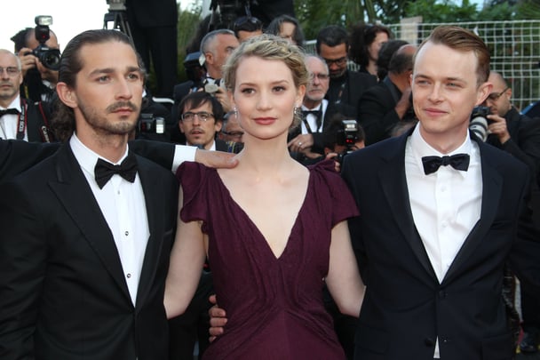 Shia LaBeouf, Mia Wasikowska and Dane Dehaan attend the Lawless premiere.