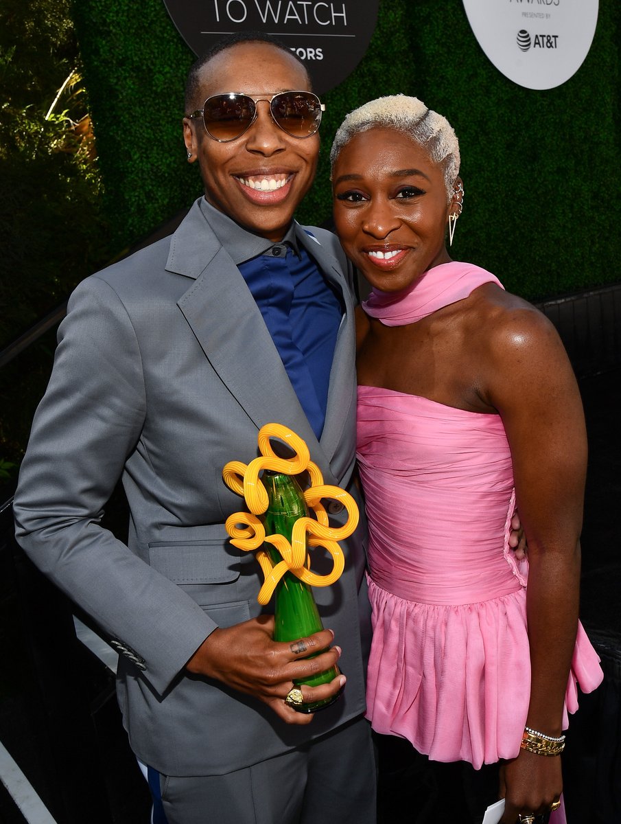 Lena Waithe and Cynthia Erivo together in 2020. 