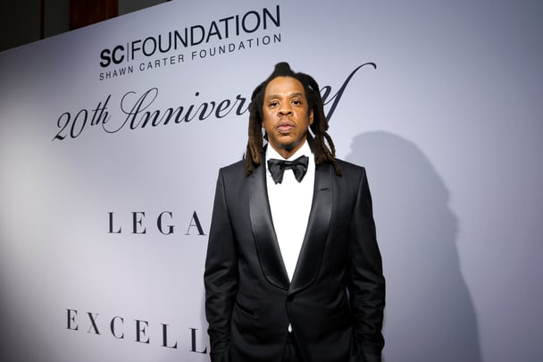 Jay-Z attends the Shawn Carter Foundation 20th Anniversary Black Tie Gala.