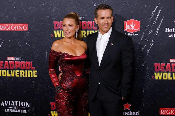 Blake Lively and Ryan Reynolds attend the world premiere of