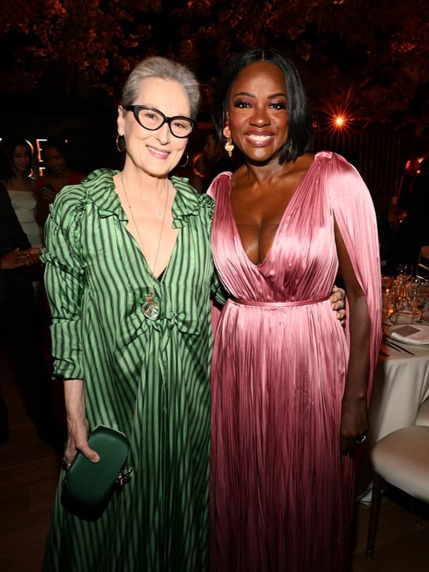 Meryl Streep and Viola Davis at the Golden Globes party.
