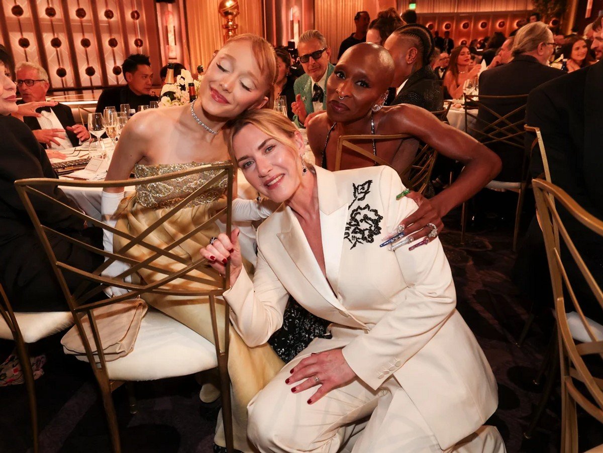 Ariana Grande, Kate Winslet, and Cynthia Erivo.