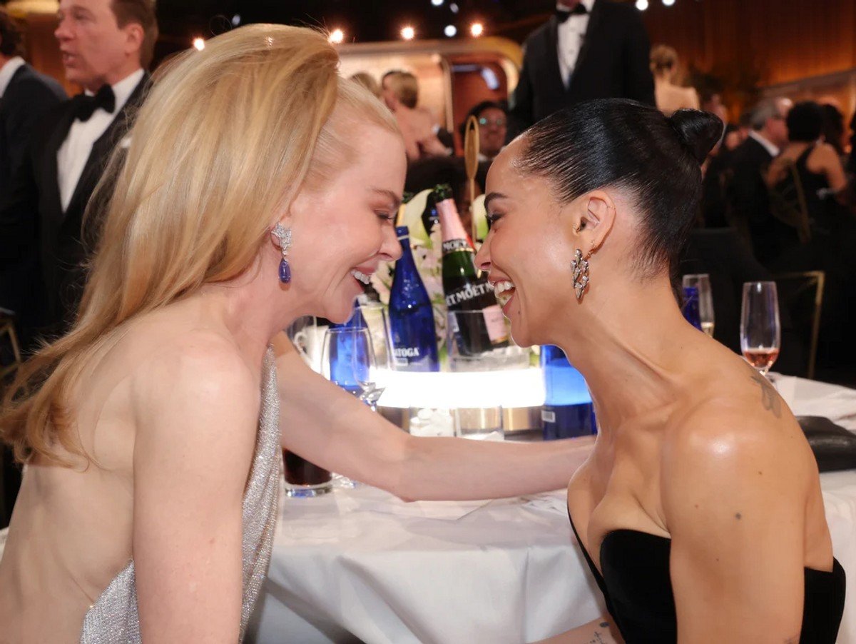 Nicole Kidman and Zoe Kravitz at the Golden Globes