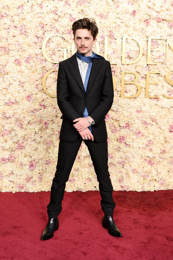 Timothée Chalamet attends the 82nd Annual Golden Globe Awards.