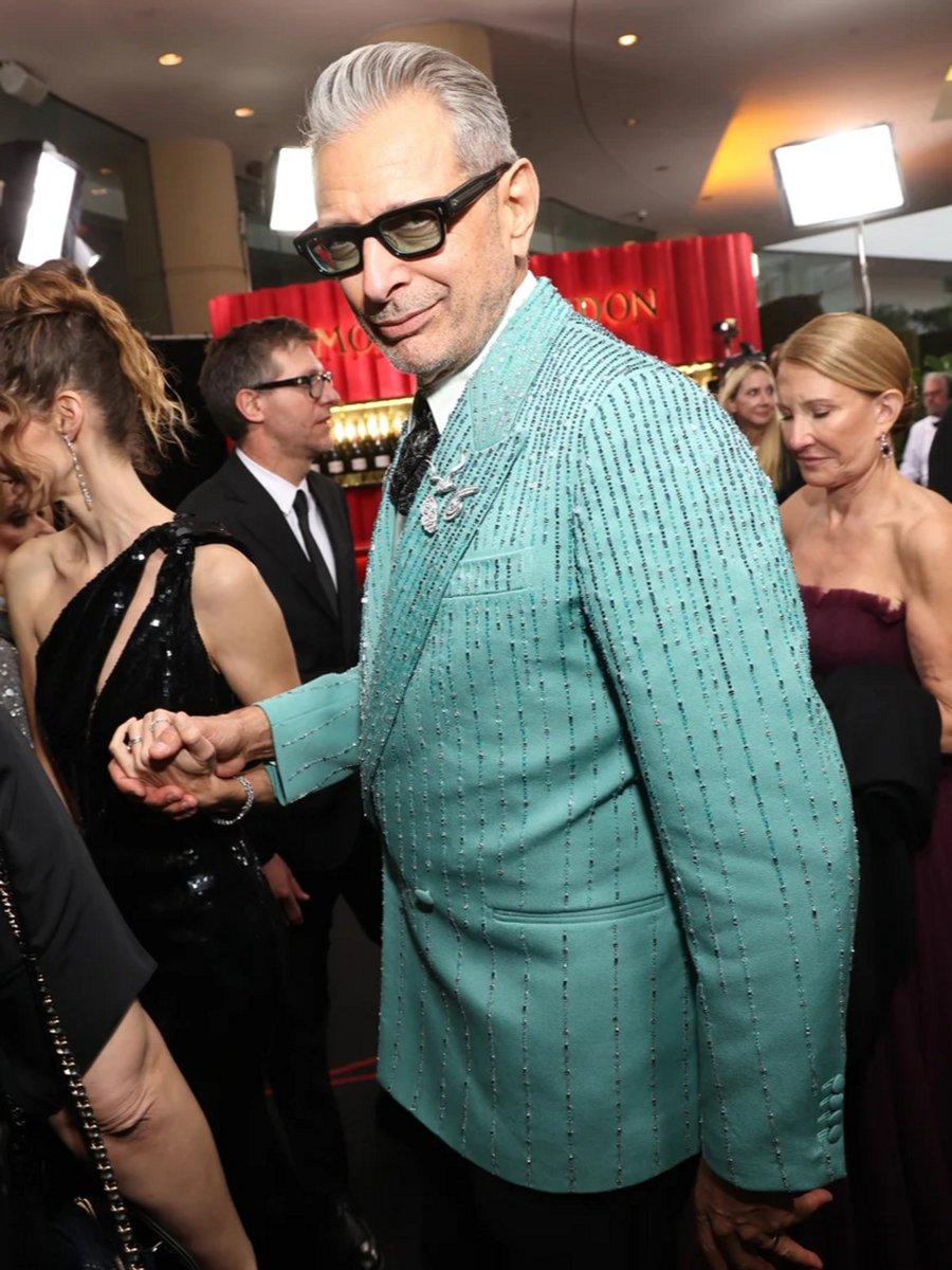 Jeff Goldblum at the Golden Globes. 