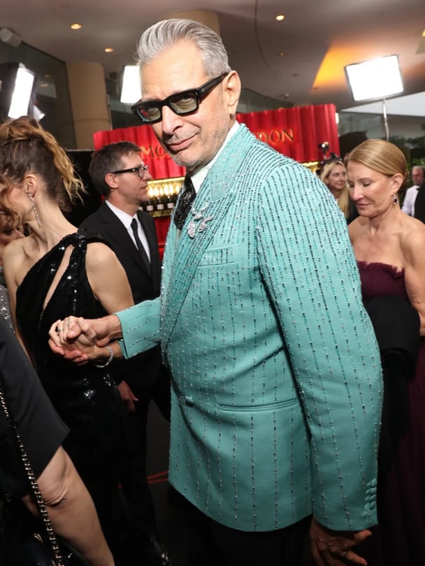 Jeff Goldblum at the Golden Globes.