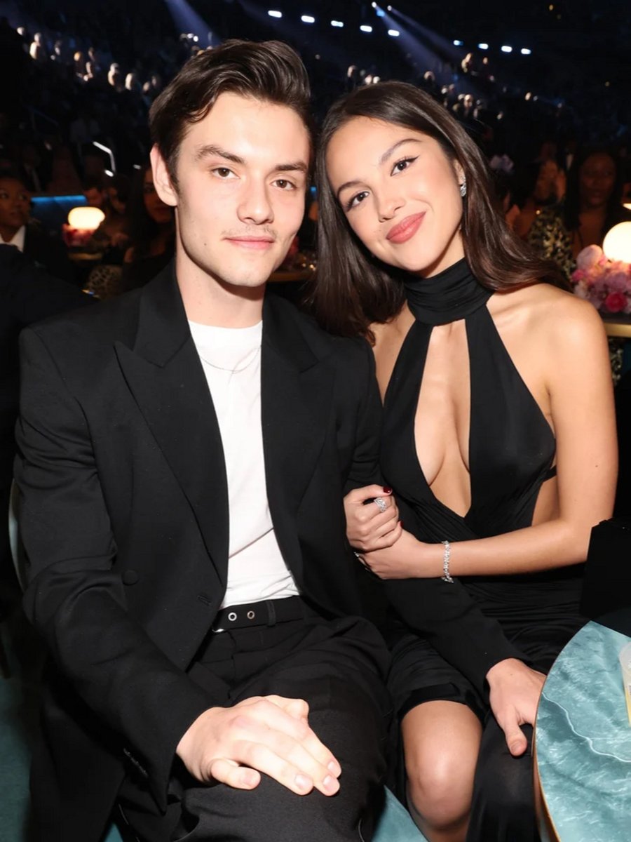 Louis Partridge and Olivia Rodrigo attend the 67th Annual GRAMMY Awards
