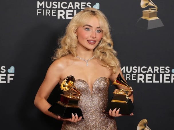 Sabrina Carpenter, winner of the Best Pop Vocal Album and Best Pop Solo Performance for