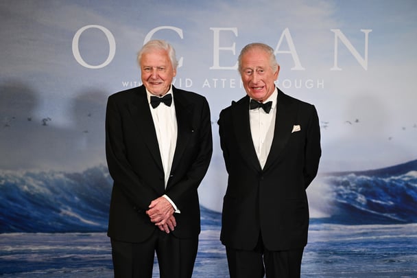 David Attenborough and King Charles III attend the 