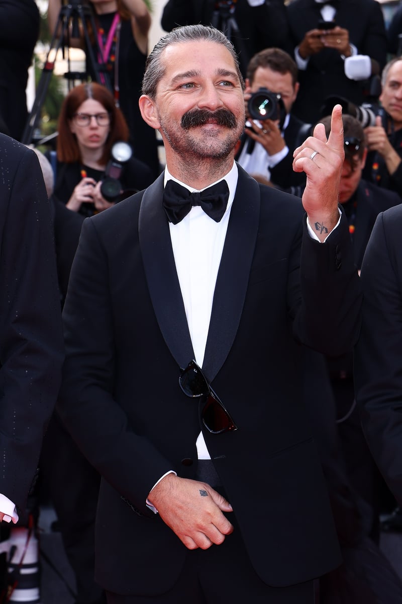 Shia LaBeouf walks the red carpet at the 78th annual Cannes Film Festival