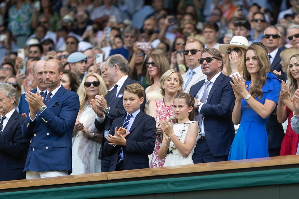 Prince William and Princess Catherine attend Wimbledon 2025 with their kids, George and Charlotte. 