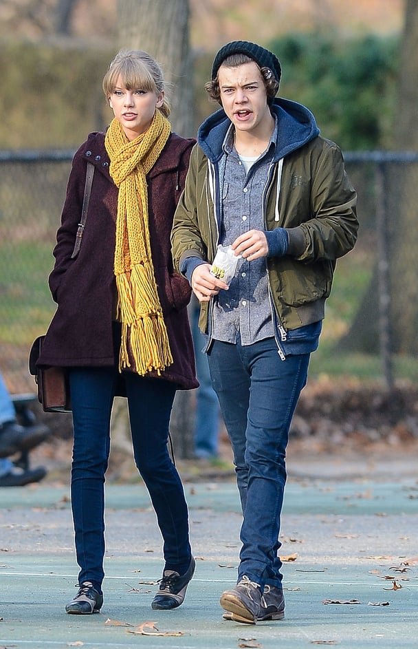 Taylor Swift and Harry Styles walking in New York when they were dating.