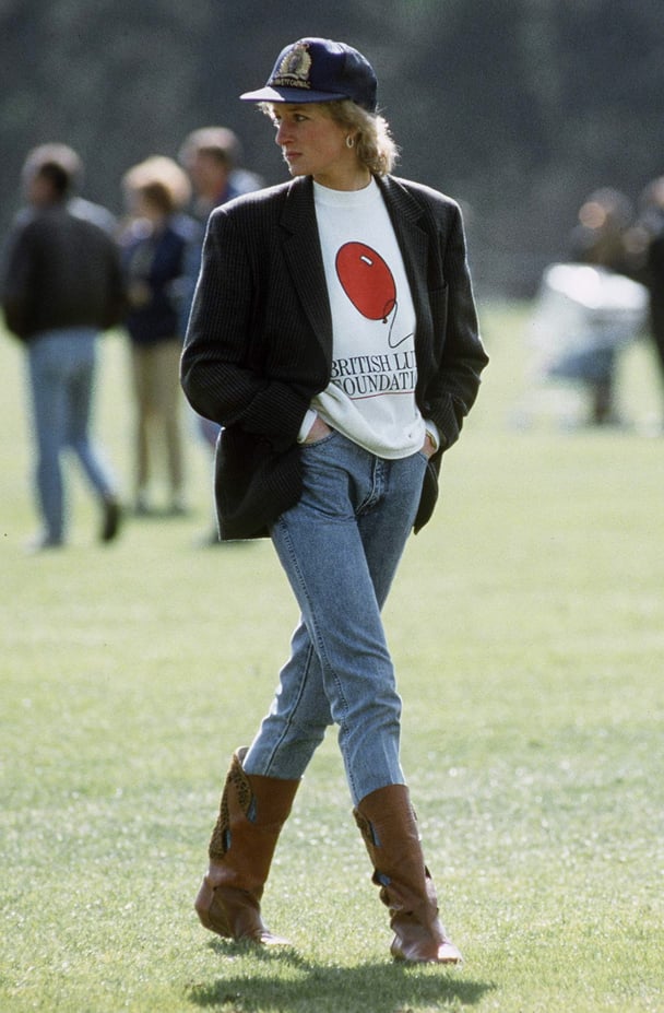 Princess Diana wears Levi's straight-leg jeans