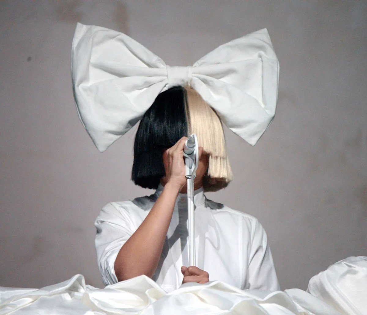 Sia performs onstage at 2016 Coachella.