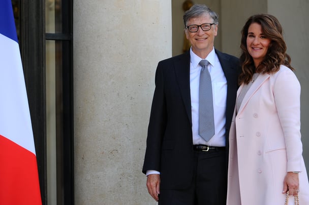 Melinda French Gates and Bill Gates.
