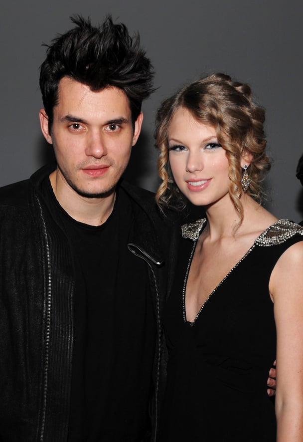John Mayer and Taylor Swift pictured together, they dated in 2009 and 2010.