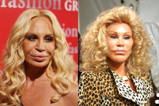 Donatella Versace and Jocelyn Wildenstein in the naughties.