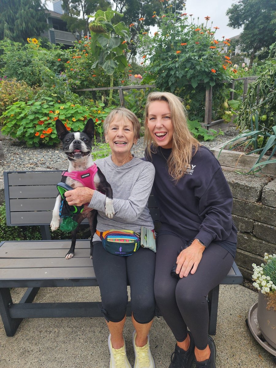 Heather with her mum.