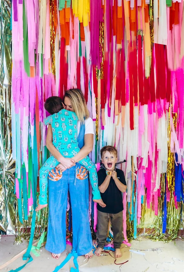 Monty Dimond with her kids.