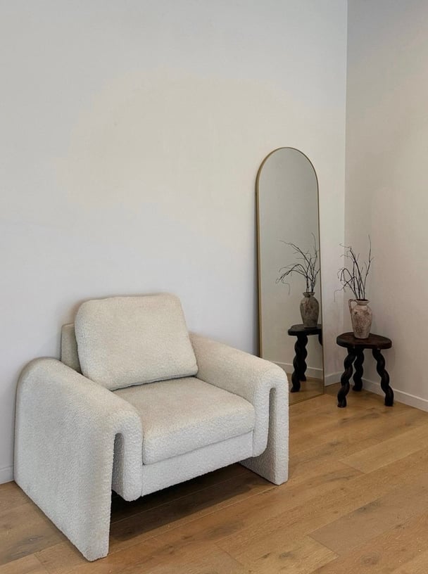 Picture of chair and mirror in Lani's Brisbane home.