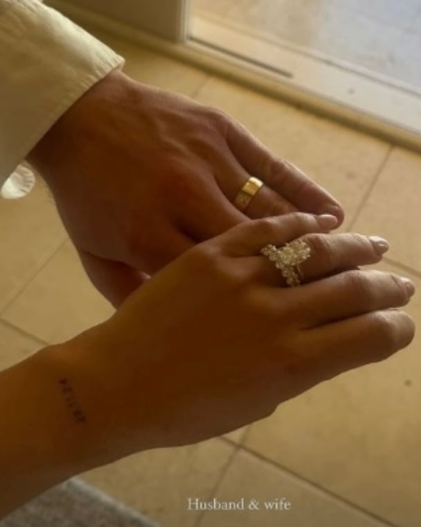 Tammy Hembrow and Matt Zukowski wedding rings Instagram story.