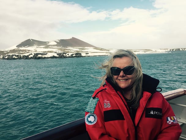 woman on a cruise ship