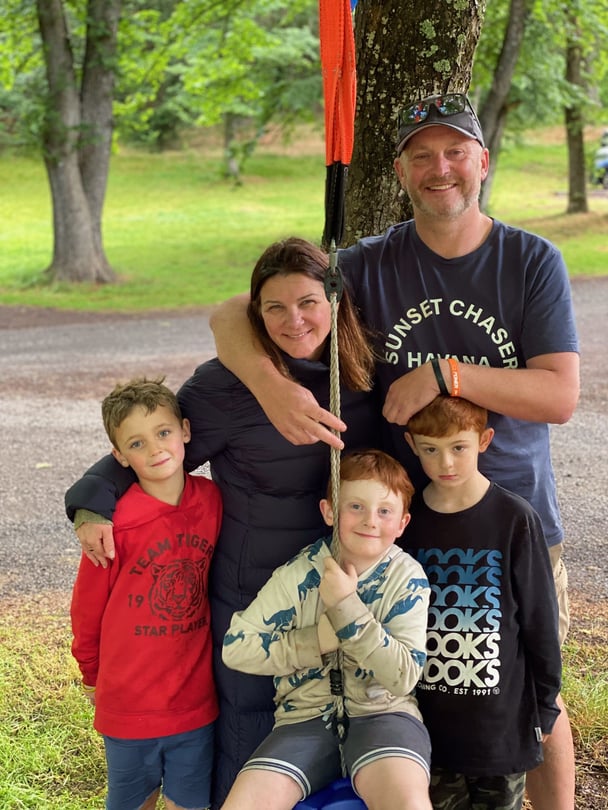 woman with family