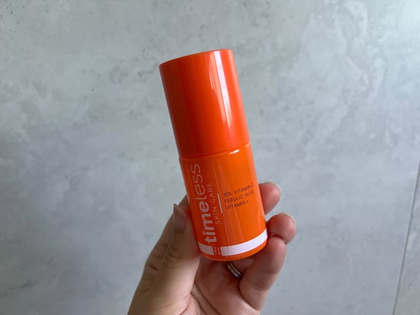 Timeless Skin Care 10% Vitamin C + E Ferulic Acid Serum. Image: Supplied.