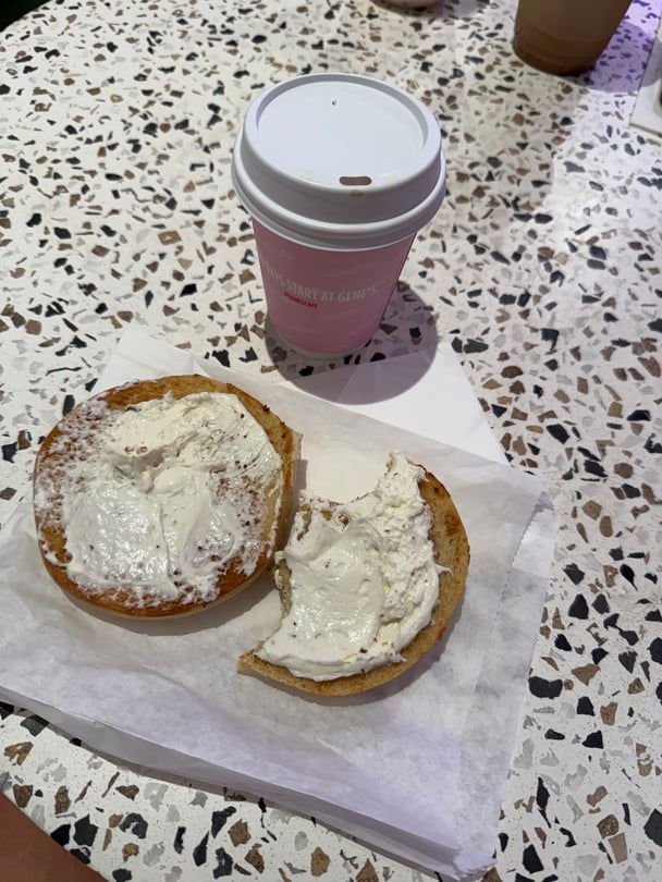 Breakfast from Gene's Cafe in Santa Monica. 