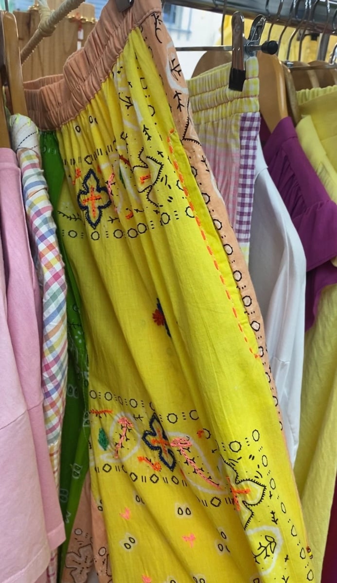Cotton separates at a market stall in St Tropez. 